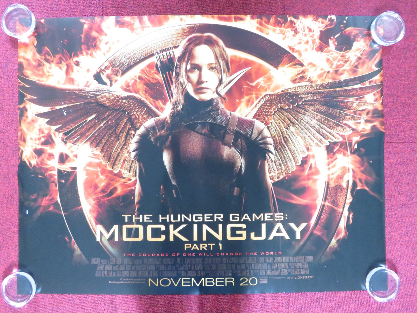 THE HUNGER GAMES: MOCKINJAY PART 1 UK QUAD ROLLED POSTER JENNIFER LAWRENCE 2014 Rendezvous Cinema Movie posters