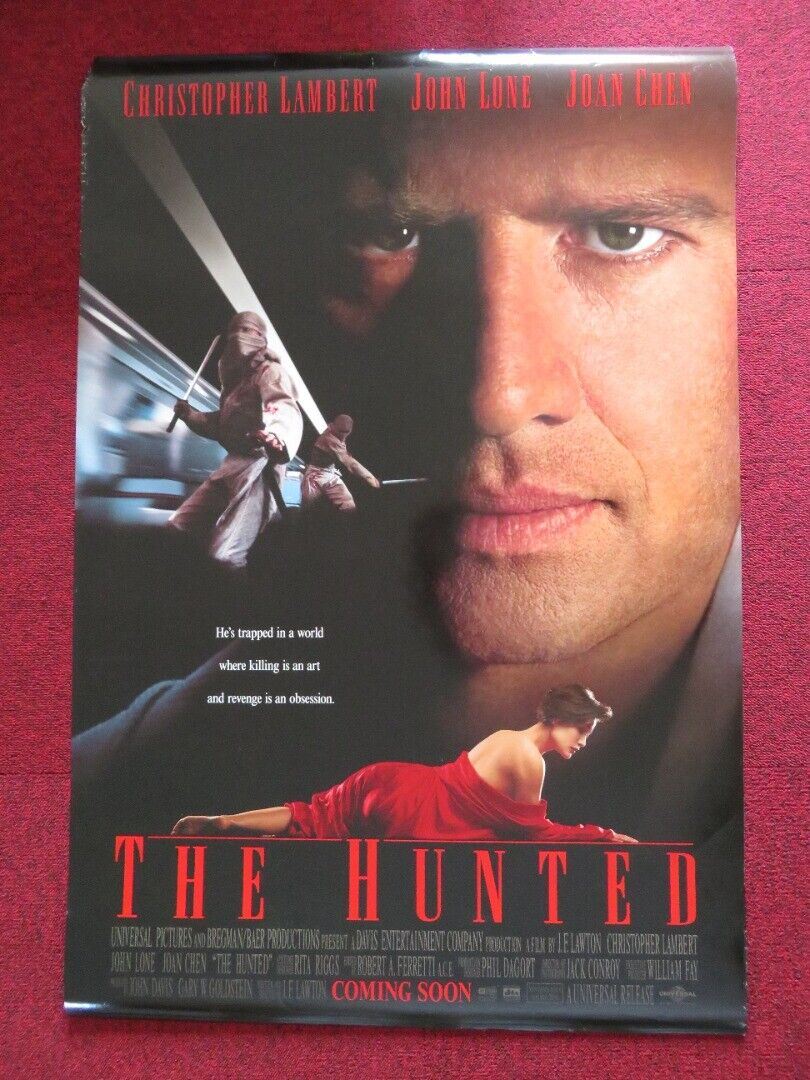 THE HUNTED US ONE SHEET ROLLED POSTER CHRISTOPHER LAMBERT JOHN LONE 1995 Movie posters
