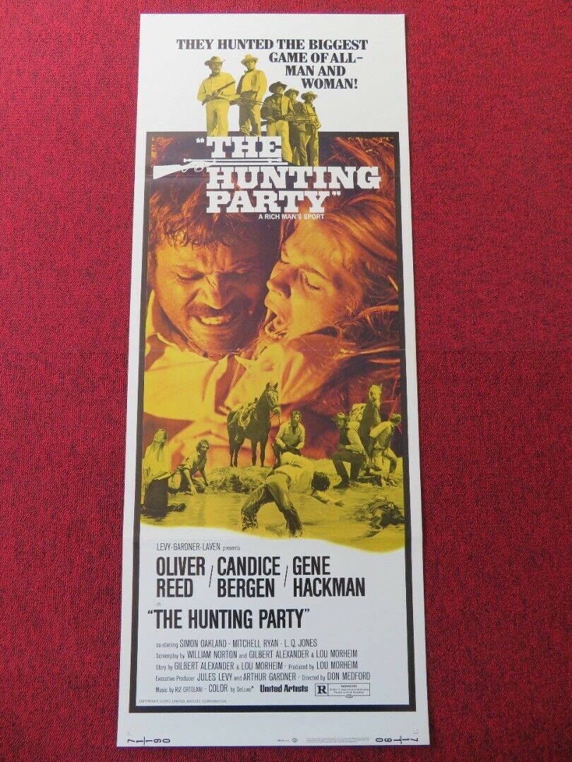 THE HUNTING PARTY US INSERT (14"x 36") POSTER OILVER REED CANDICE BERGEN 1971 Movie posters