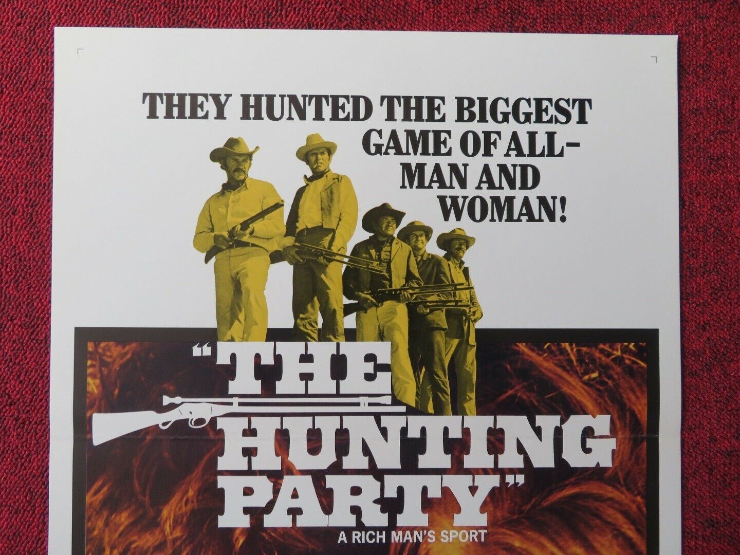THE HUNTING PARTY US INSERT (14"x 36") POSTER OILVER REED CANDICE BERGEN 1971 Movie posters