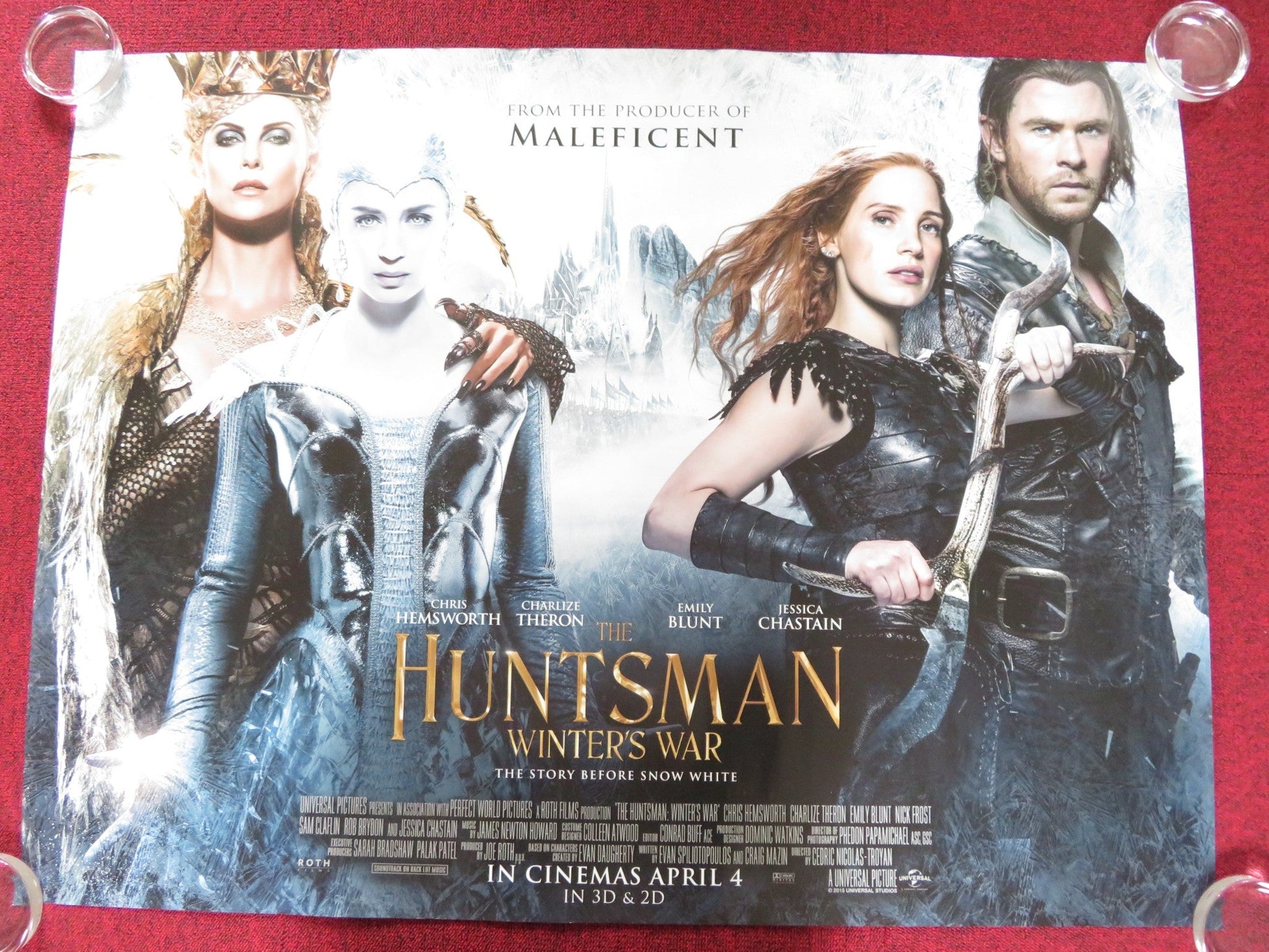 THE HUNTSMAN: WINTER'S WAR - B UK QUAD (30"x 40") ROLLED POSTER C. HEMSWORTH 2016 Rendezvous Cinema Movie posters