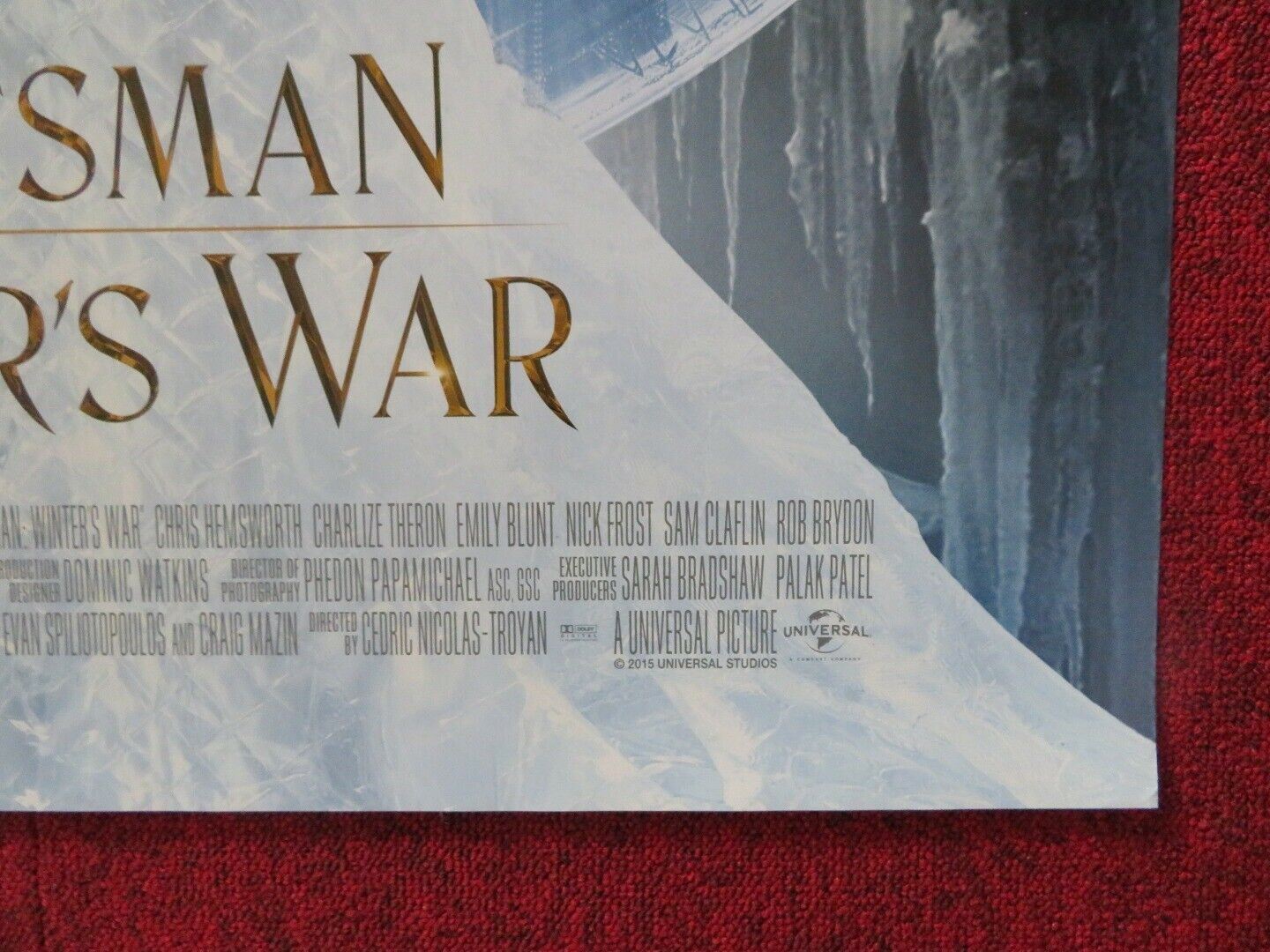 THE HUNTSMAN WINTER'S WAR - B US ONE SHEET ROLLED POSTER CHARLIZE THERON 2016 Movie posters