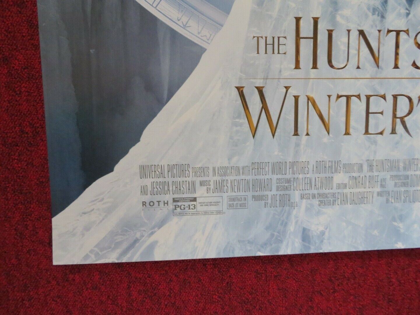 THE HUNTSMAN WINTER'S WAR - B US ONE SHEET ROLLED POSTER CHARLIZE THERON 2016 Movie posters