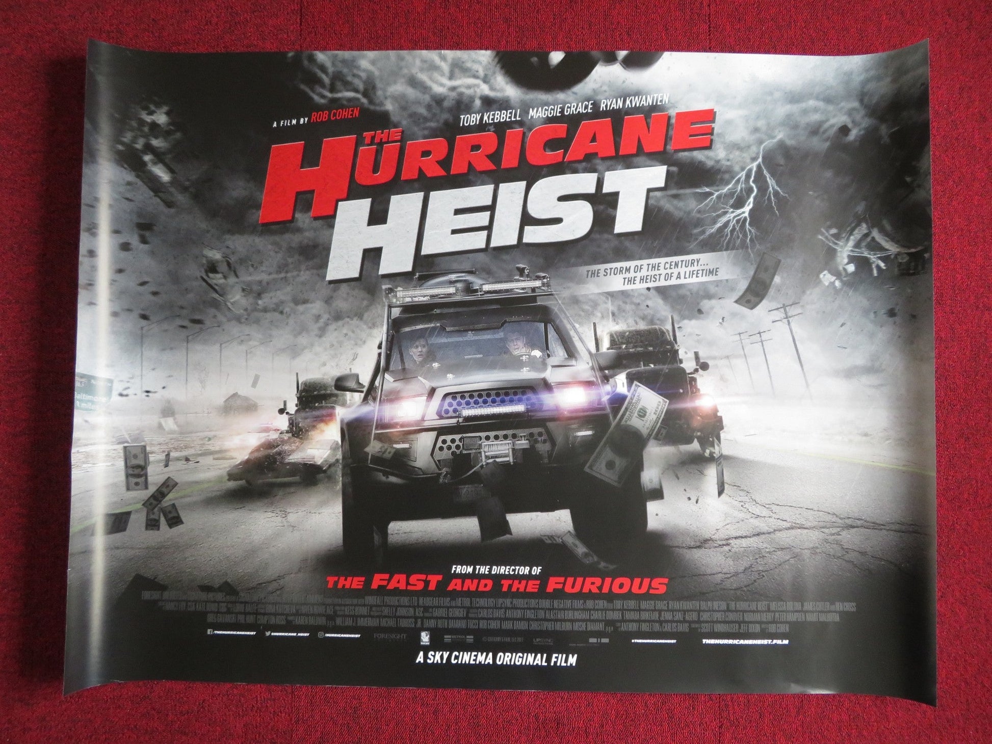 THE HURRICANE HEIST UK QUAD (30"x 40") ROLLED POSTER TOBY KEBBELL 2018 Rendezvous Cinema Movie posters