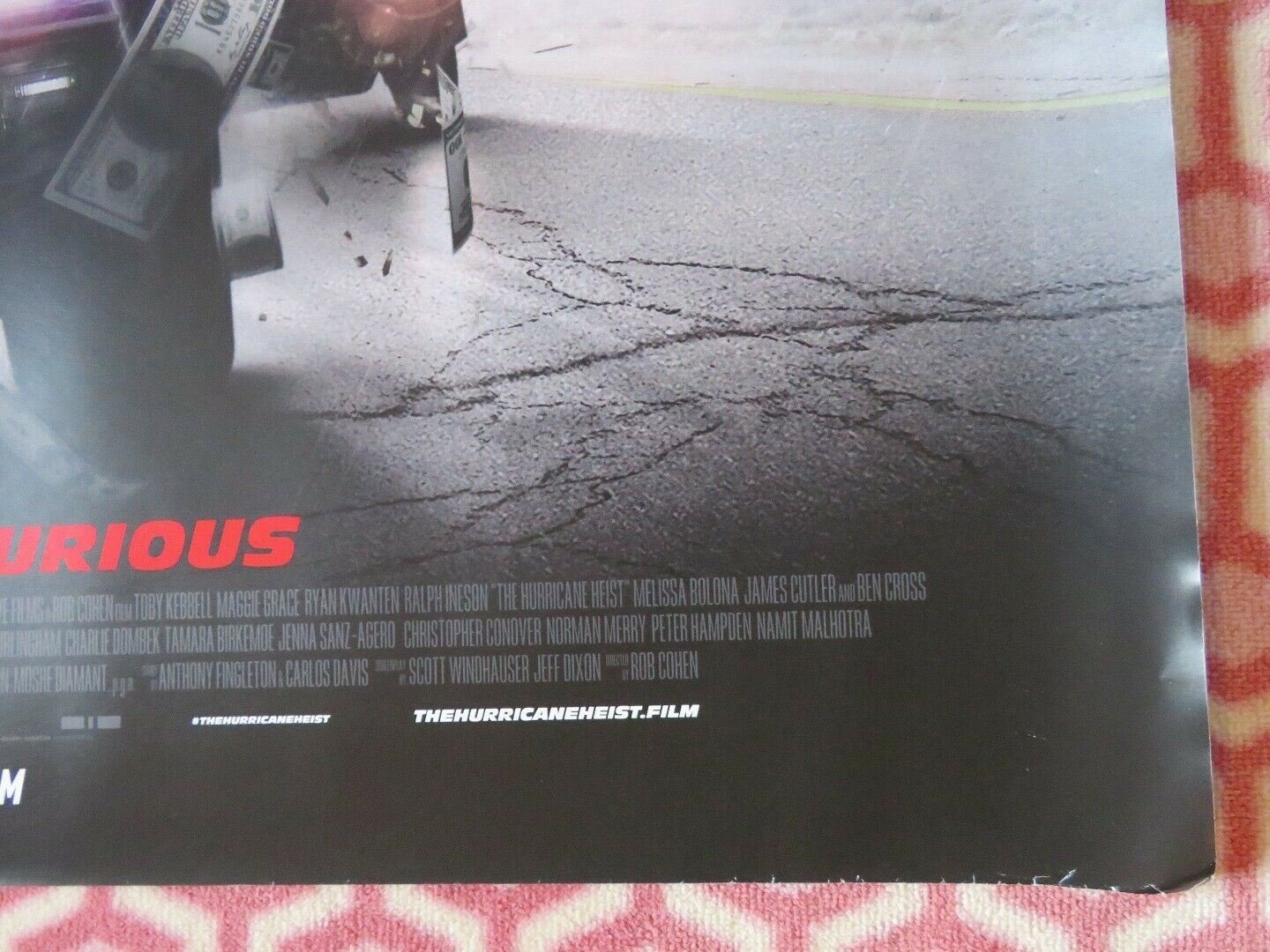 THE HURRICANE HIEST QUAD (30"x 40") ROLLED POSTER ROB COHEN TOBY KEBBELL 2018 Movie posters