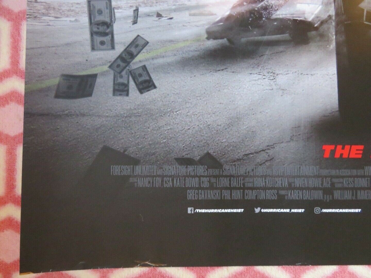 THE HURRICANE HIEST QUAD (30"x 40") ROLLED POSTER ROB COHEN TOBY KEBBELL 2018 Movie posters