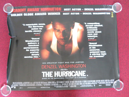 THE HURRICANE UK QUAD (30"x 40") ROLLED POSTER DENZEL WASHINGTON J. HANNAH 1999 Rendezvous Cinema Movie posters