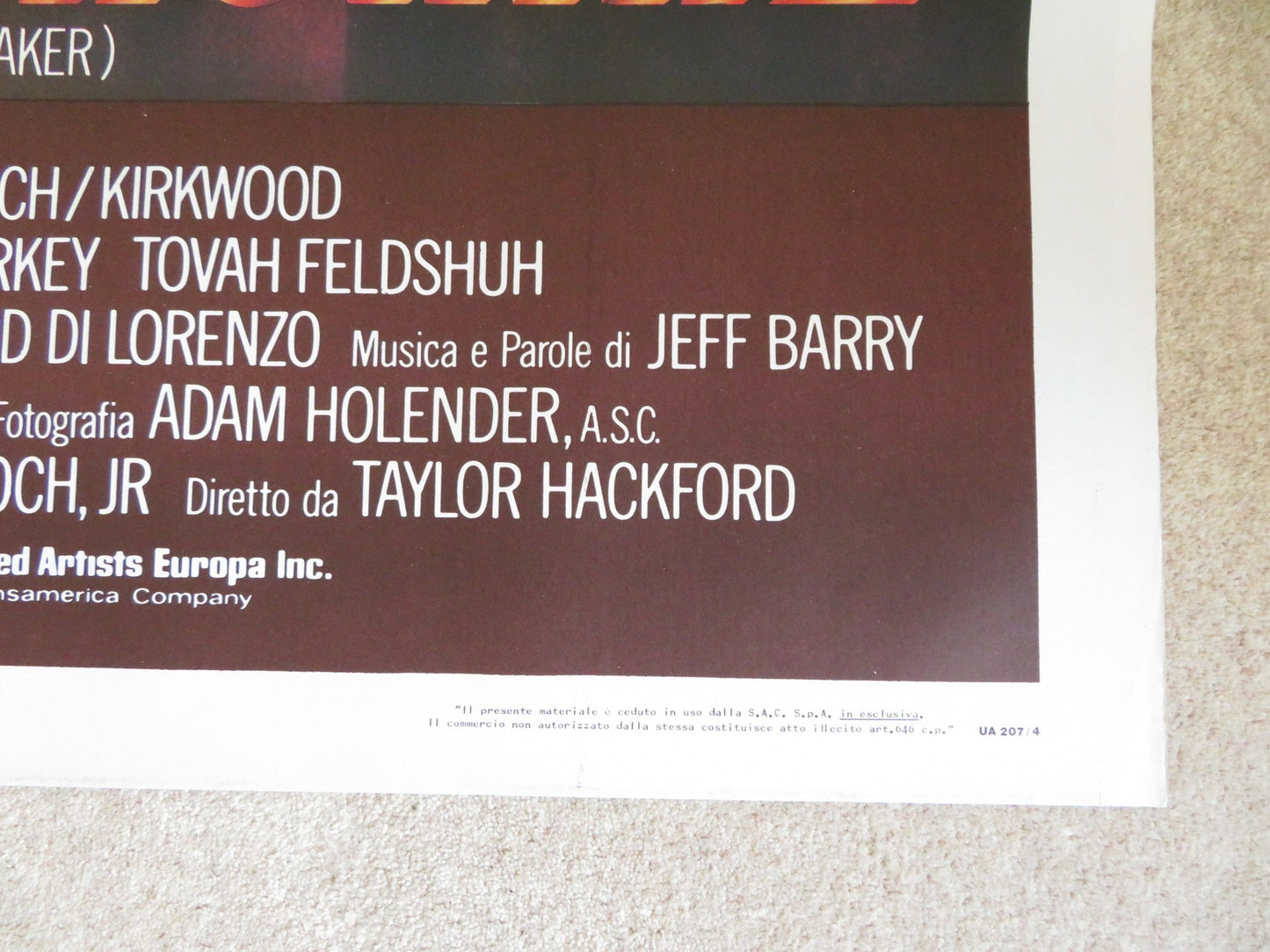 THE IDOLMAKER ITALIAN 2 FOGLIO POSTER RAY SHARKEY TOVAH FELDSHUH 1980 Rendezvous Cinema Movie posters