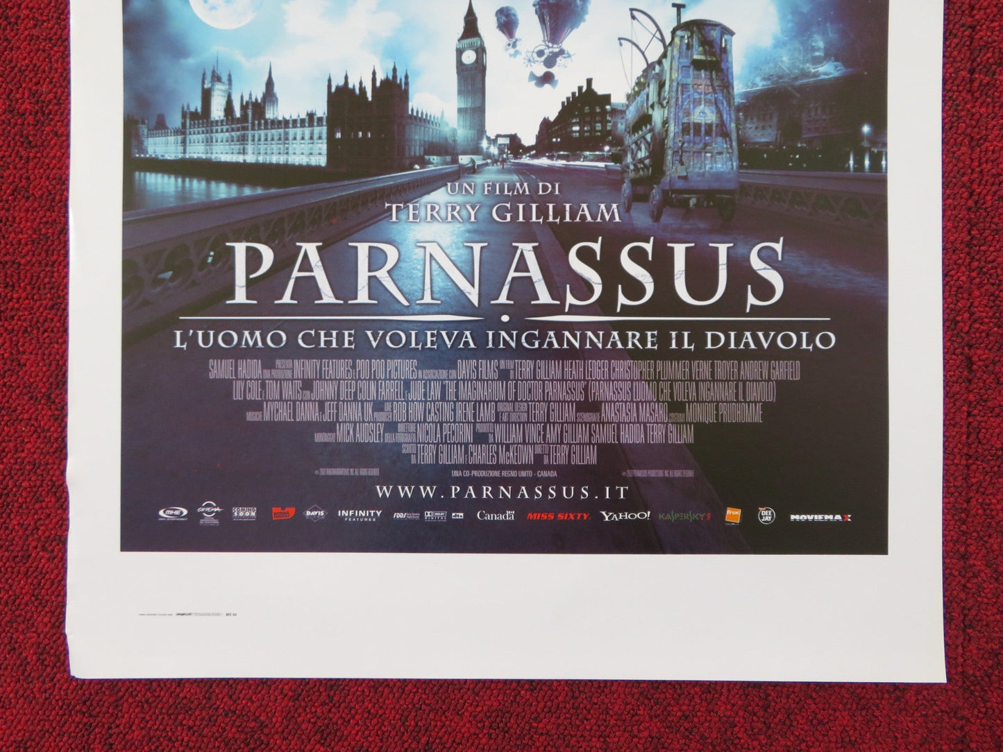 THE IMAGINARIUM OF DOCTOR PARNASSUS ITALIAN LOCANDINA POSTER HEATH LEDGER 2009 Rendezvous Cinema Movie posters