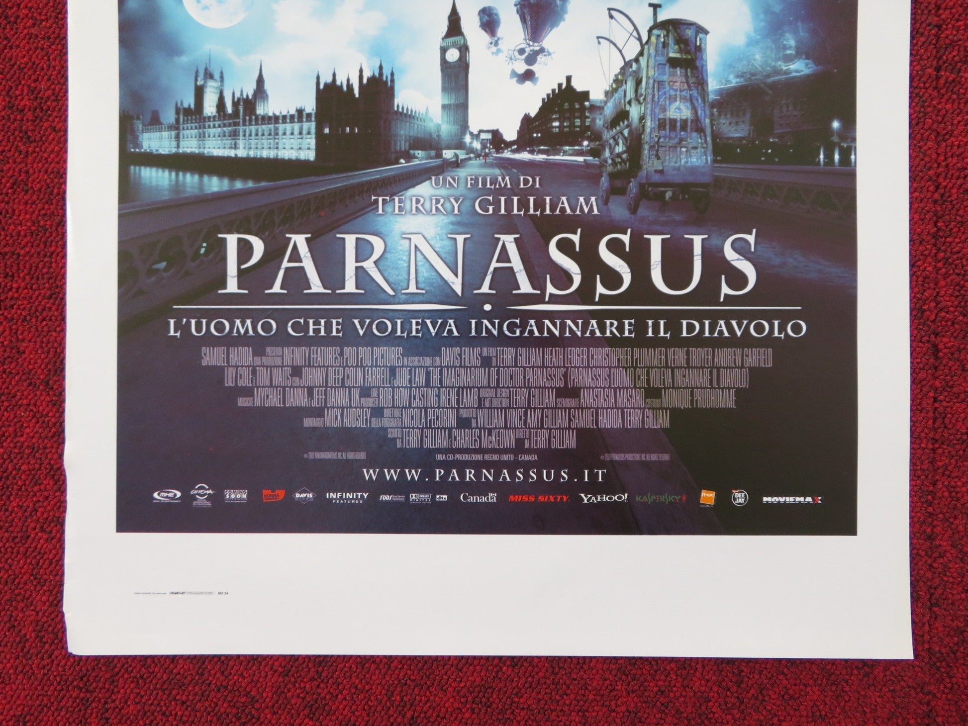 THE IMAGINARIUM OF DOCTOR PARNASSUS ITALIAN LOCANDINA POSTER HEATH LEDGER 2009 Rendezvous Cinema Movie posters