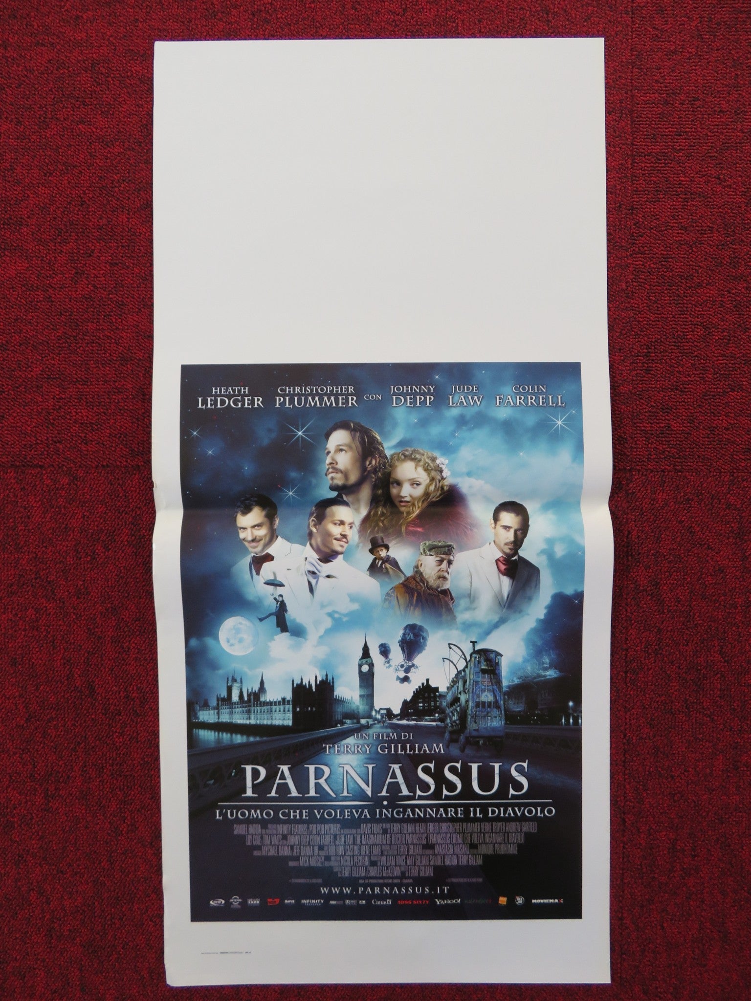 THE IMAGINARIUM OF DOCTOR PARNASSUS ITALIAN LOCANDINA POSTER HEATH LEDGER 2009 Rendezvous Cinema Movie posters