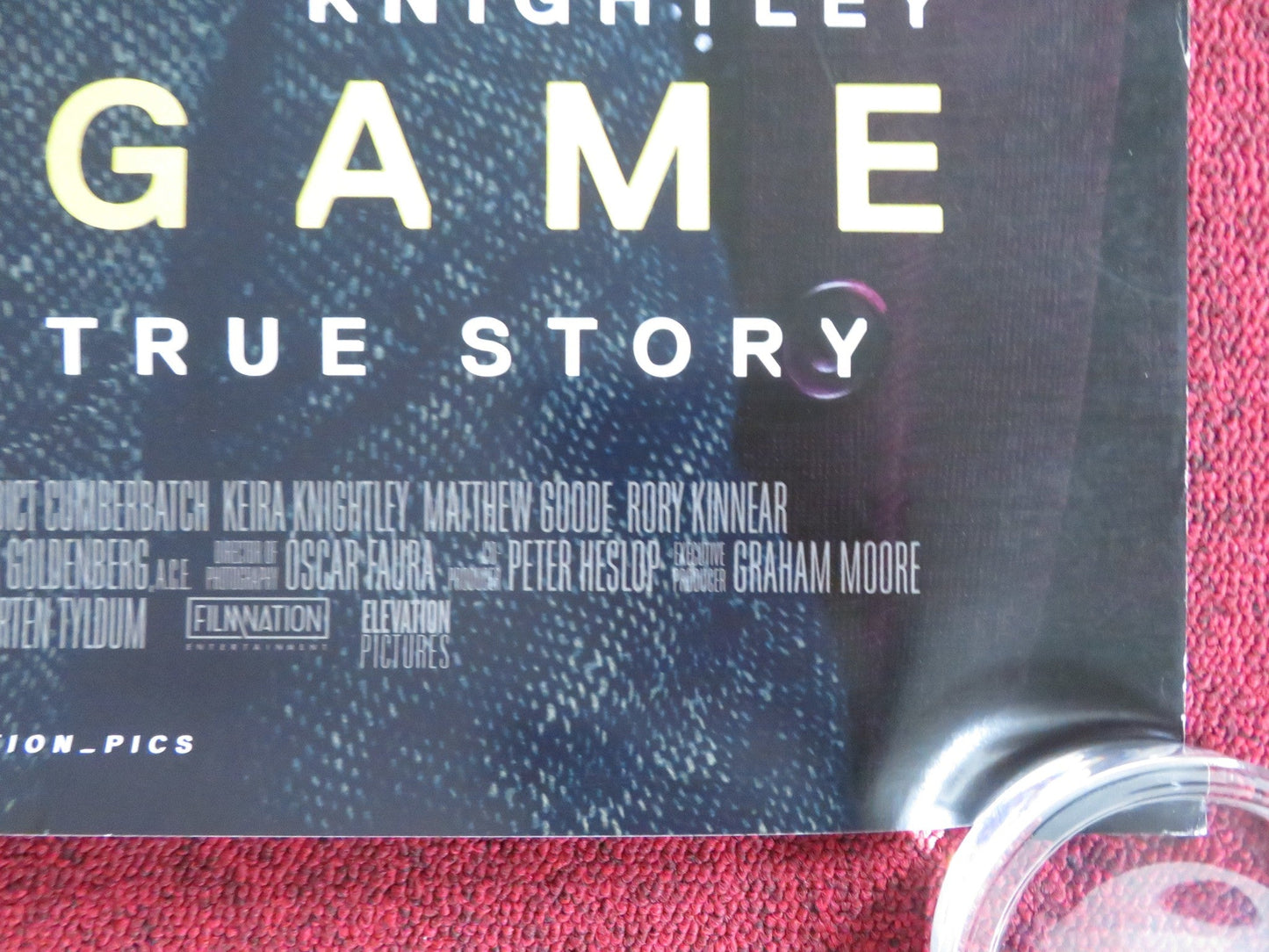 THE IMITATION GAME US ONE SHEET ROLLED POSTER BENEDICT CUMBERBATCH 2014 Rendezvous Cinema Movie posters