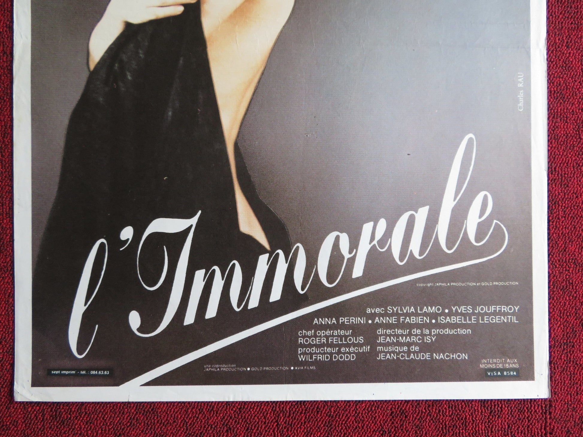THE IMMORAL ONE FRENCH POSTER SYLVIA LAMO YVES JOUFFROY 1980 Rendezvous Cinema Movie posters