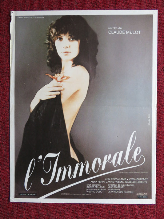 THE IMMORAL ONE FRENCH POSTER SYLVIA LAMO YVES JOUFFROY 1980 Rendezvous Cinema Movie posters
