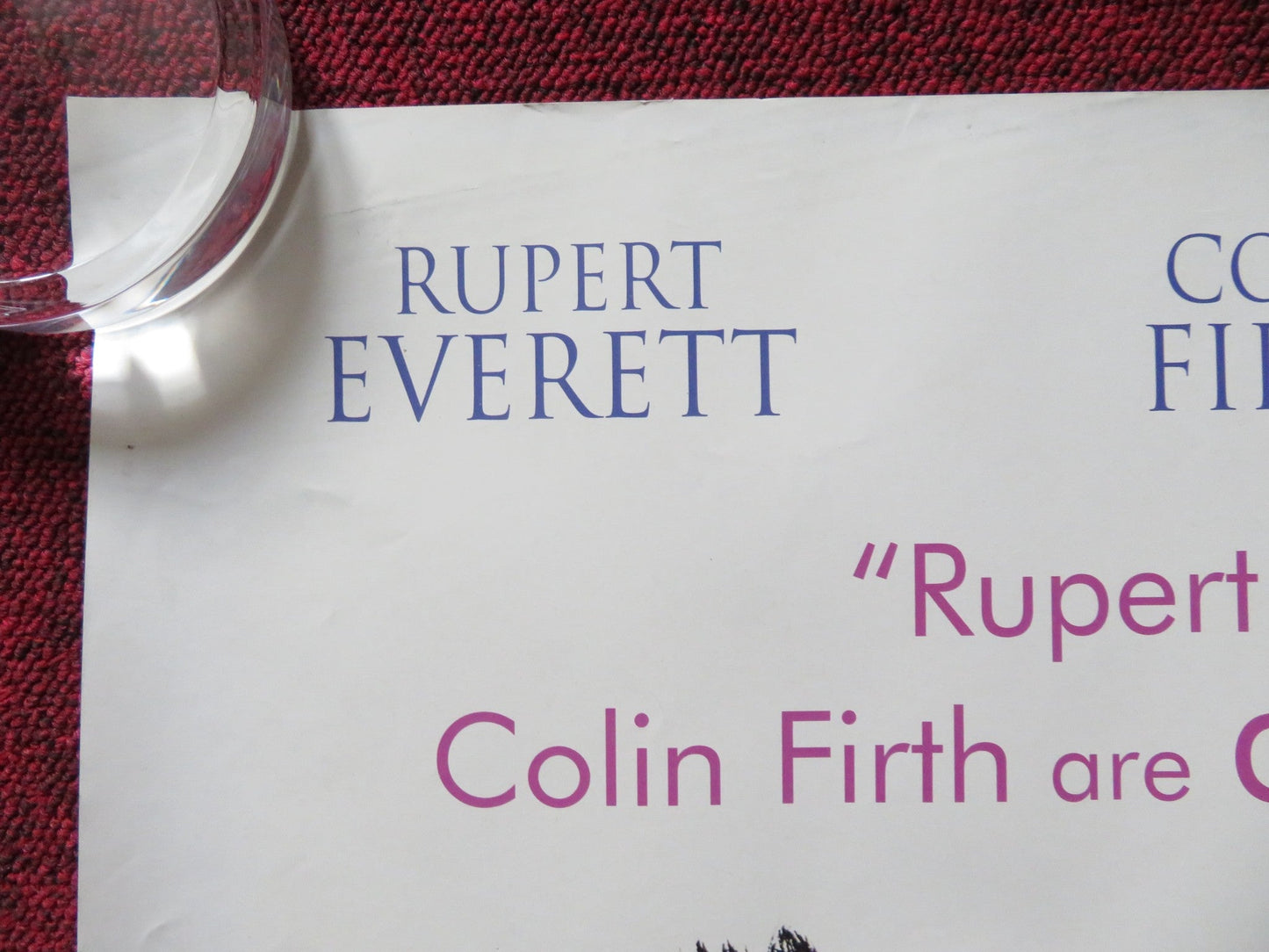 THE IMPORTANCE OF BEING EARNEST - b UK QUAD (30"x 40") ROLLED POSTER FIRTH 2002 Rendezvous Cinema Movie posters