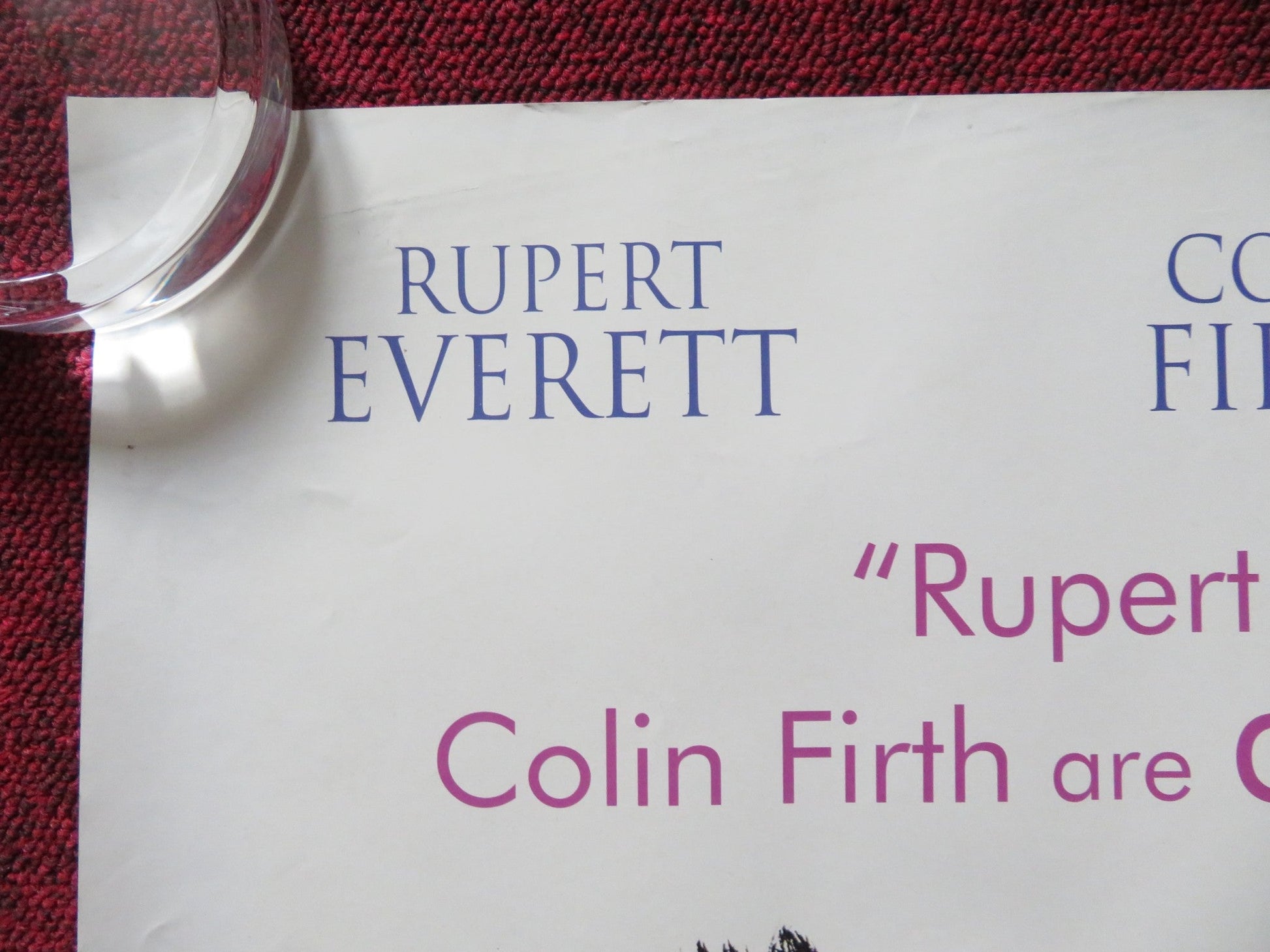 THE IMPORTANCE OF BEING EARNEST - b UK QUAD (30"x 40") ROLLED POSTER FIRTH 2002 Rendezvous Cinema Movie posters