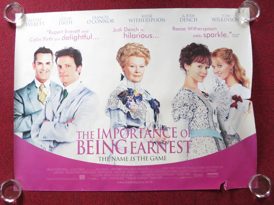 THE IMPORTANCE OF BEING EARNEST - b UK QUAD (30"x 40") ROLLED POSTER FIRTH 2002 Rendezvous Cinema Movie posters
