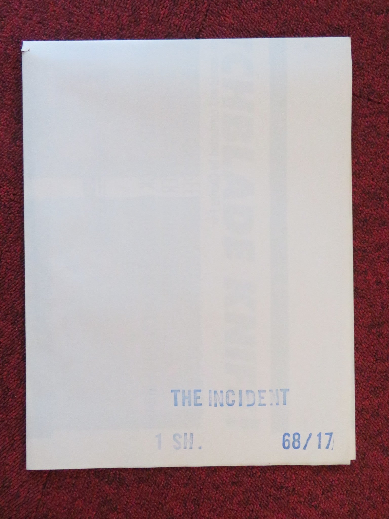 THE INCIDENT FOLDED US ONE SHEET POSTER TONY MUSANTE MARTIN SHEEN 1968 Rendezvous Cinema Movie posters