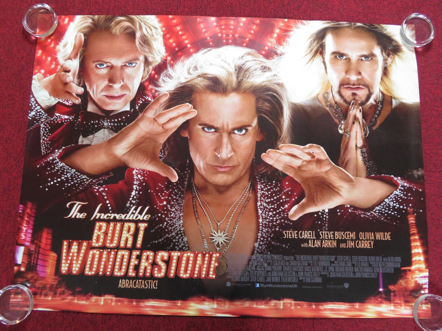 THE INCREDIBLE BURT WONDERSTONE UK QUAD (30"x 40") ROLLED POSTER S. CARELL 2013 Rendezvous Cinema Movie posters