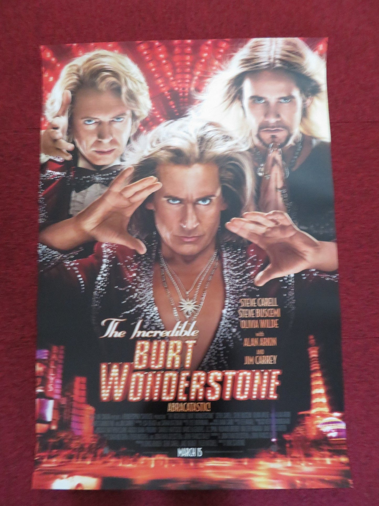 THE INCREDIBLE BURT WONDERSTONE US ONE SHEET ROLLED POSTER STEVE CARELL 2013 Rendezvous Cinema Movie posters