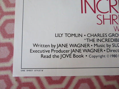 THE INCREDIBLE SHRINKING WOMAN FOLDED US ONE SHEET POSTER LILY TOMLIN 1981 - Rendezvous Cinema