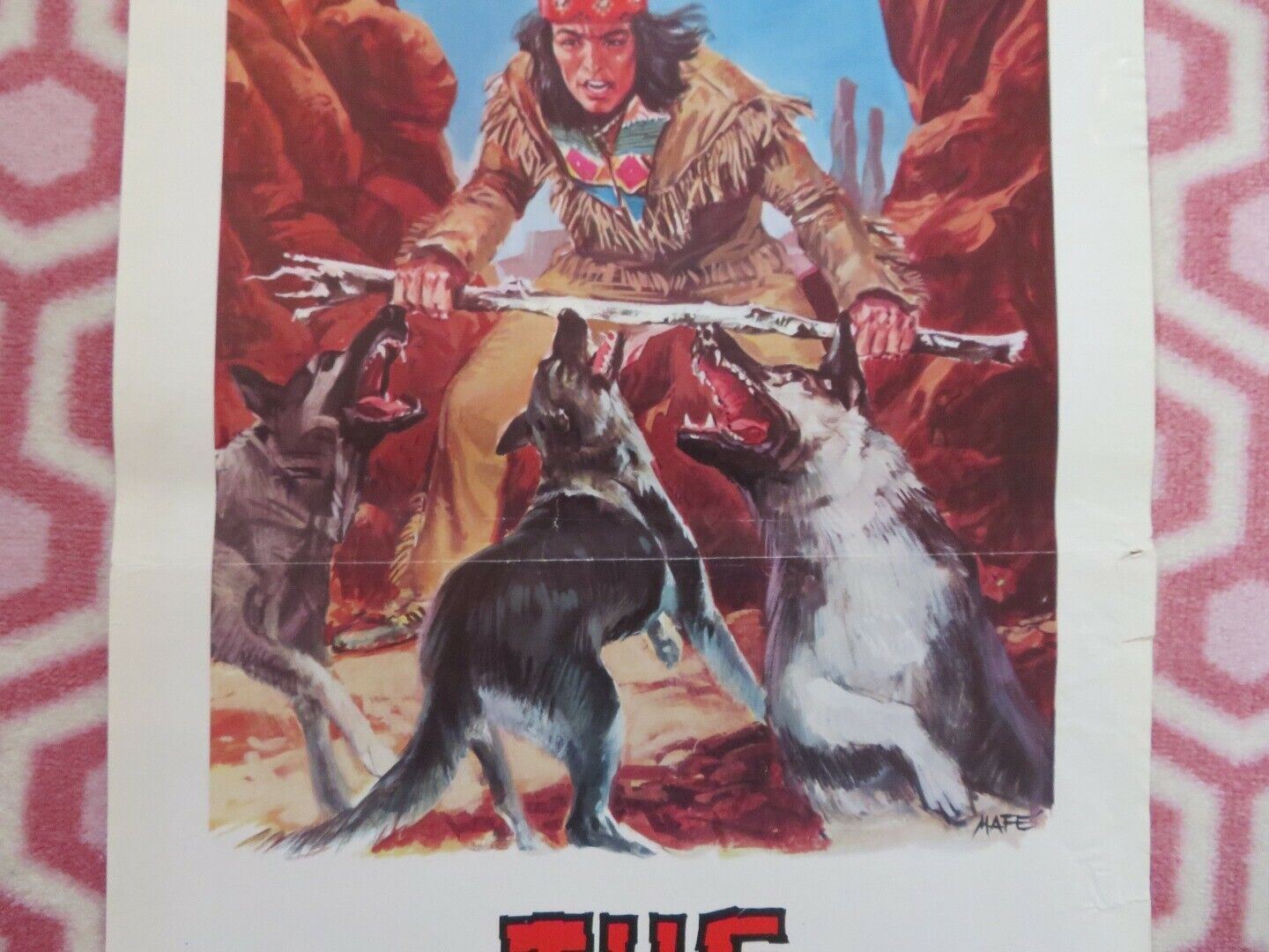 THE INDIAN LA PROVA DEL CORAGGIO ITALIAN LOCANDINA (27.5"x13") POSTER 1978 Movie posters