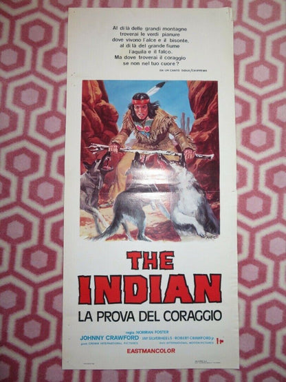 THE INDIAN LA PROVA DEL CORAGGIO ITALIAN LOCANDINA (27.5"x13") POSTER 1978 Movie posters