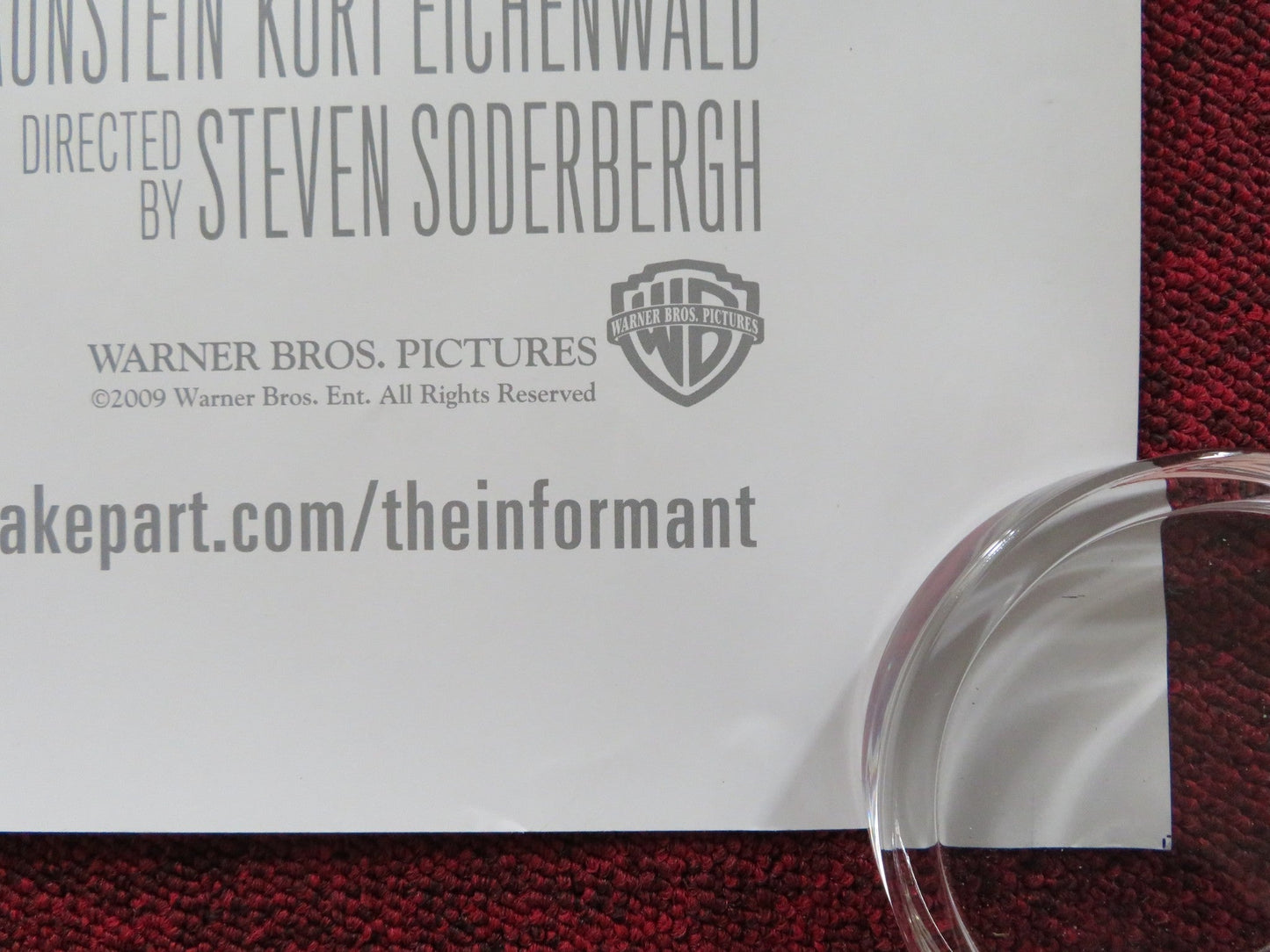 THE INFORMANT! UK QUAD (30"x 40") ROLLED POSTER MATT DAMON 2009 Rendezvous Cinema Movie posters