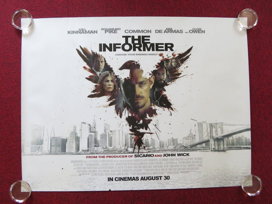 THE INFORMER UK QUAD (30"x 40") ROLLED POSTER CLIVE OWEN ROSAMUND PIKE 2019 Rendezvous Cinema Movie posters