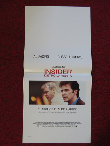THE INSIDER ITALIAN LOCANDINA (27.5"x13") POSTER AL PACINO RUSSELL CROWE 1999 Rendezvous Cinema Movie posters