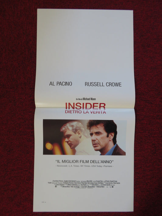 THE INSIDER ITALIAN LOCANDINA (27.5"x13") POSTER AL PACINO RUSSELL CROWE 1999 Rendezvous Cinema Movie posters