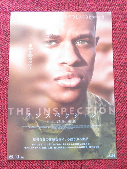 THE INSPECTION JAPANESE CHIRASHI (B5) POSTER JEREMY POPE GABRIELLE UNION 2022 Rendezvous Cinema Movie posters