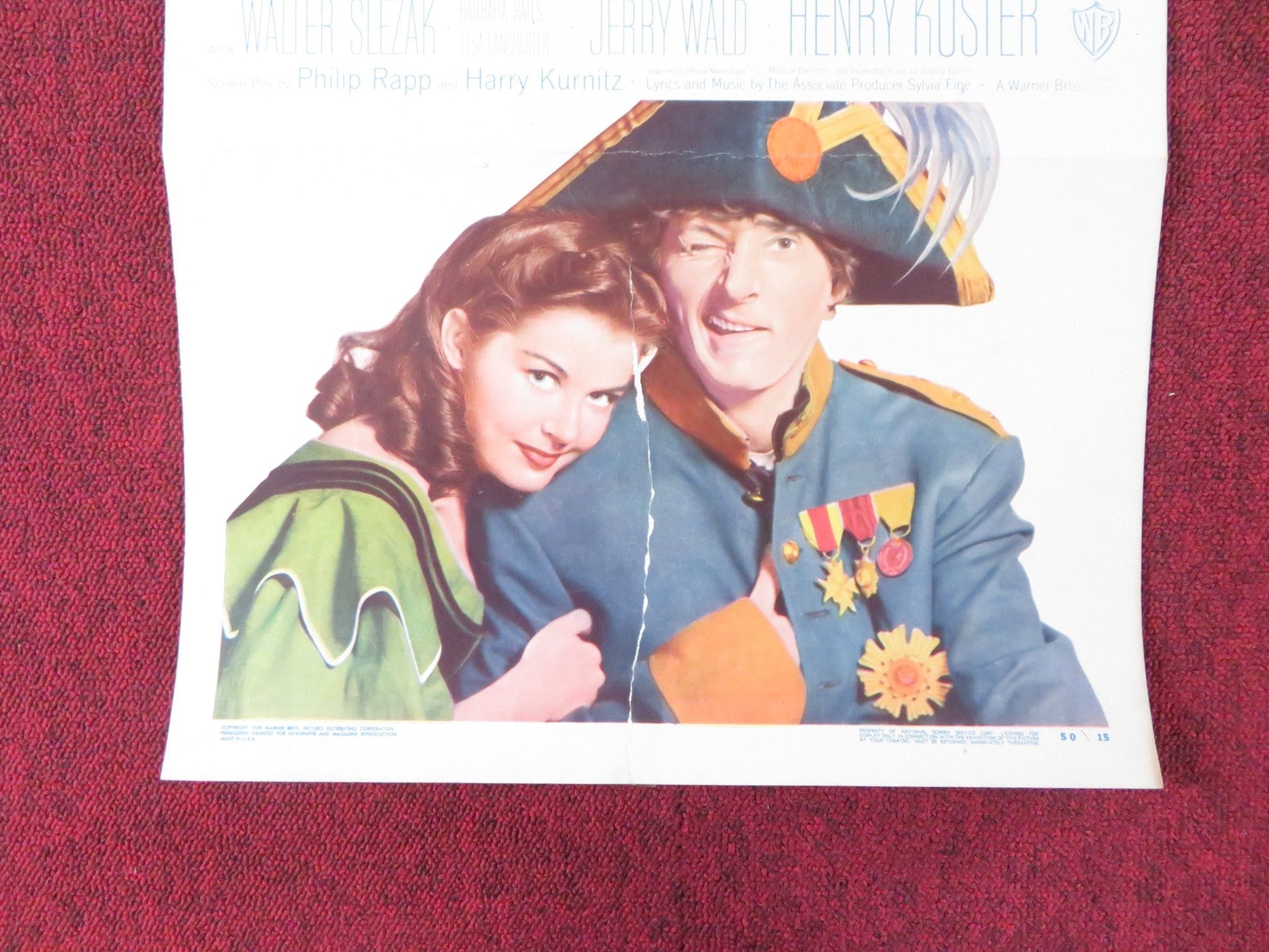 THE INSPECTOR GENERAL US INSERT (14"x 36") POSTER DANNY KAYE WALTER SLEZAK 1950 Rendezvous Cinema Movie posters