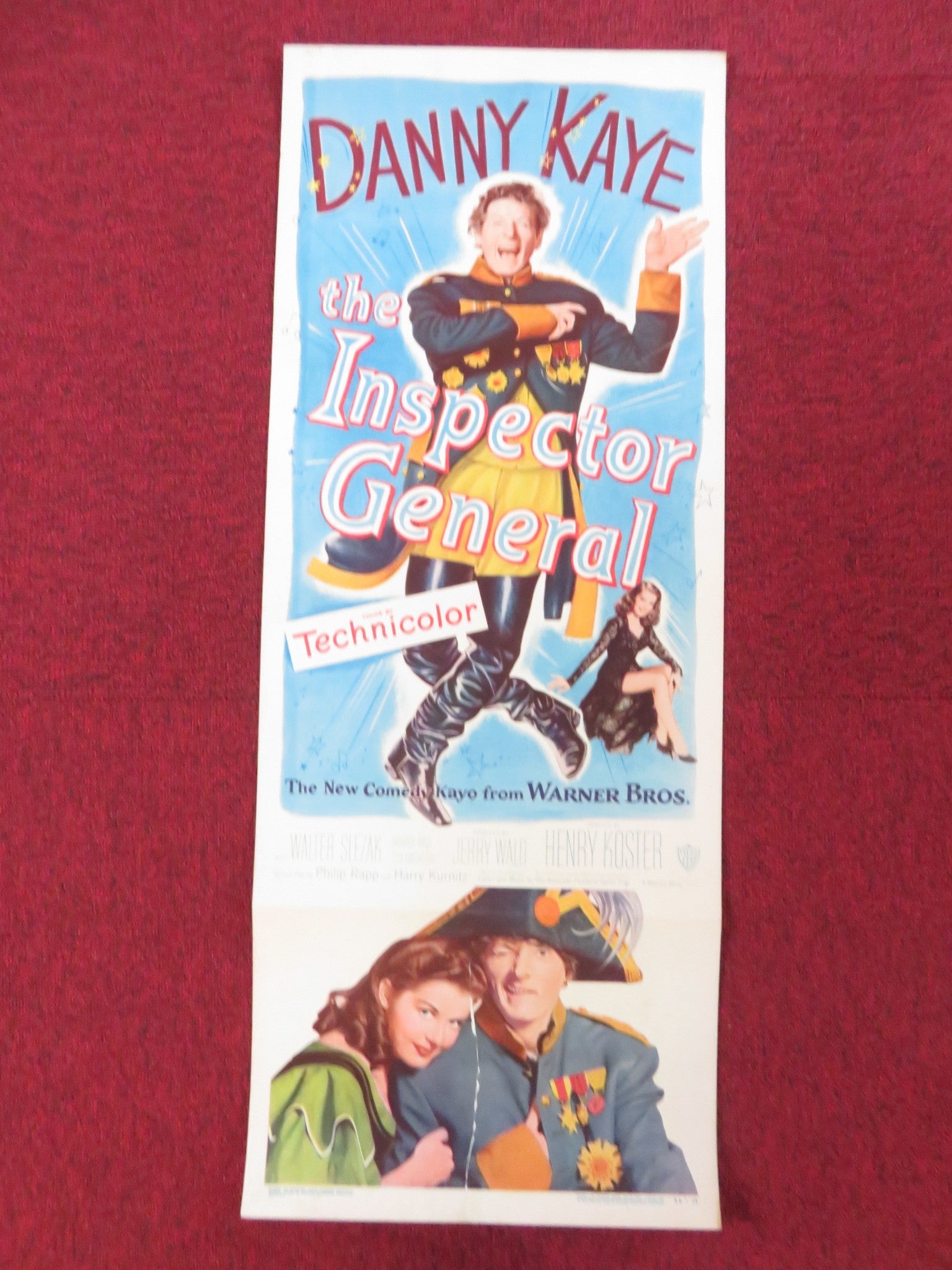 THE INSPECTOR GENERAL US INSERT (14"x 36") POSTER DANNY KAYE WALTER SLEZAK 1950 Rendezvous Cinema Movie posters