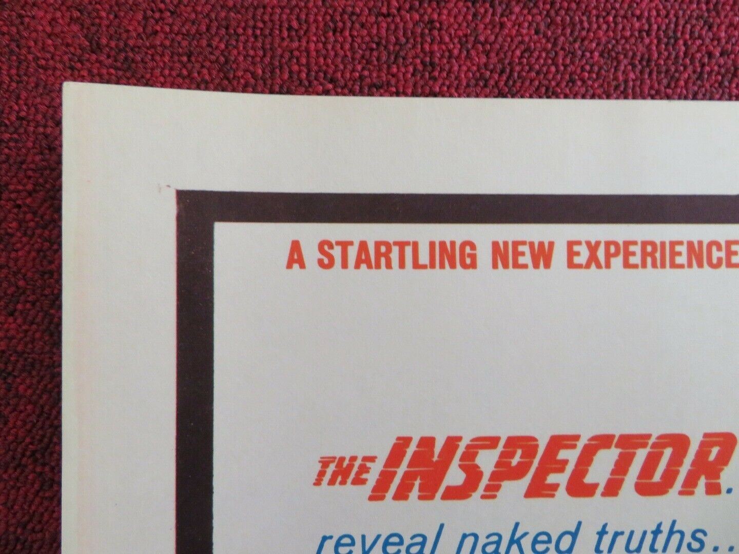 THE INSPECTOR / Lisa US HALF SHEET (22"x 28") POSTER STEPHEN DOLORES 1962 Movie posters