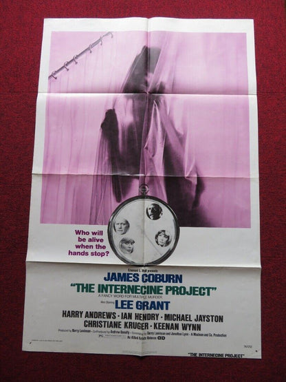 THE INTERNECINE PROJECT FOLDED US ONE SHEET POSTER JAMES COBURN LEE GRANT Movie posters