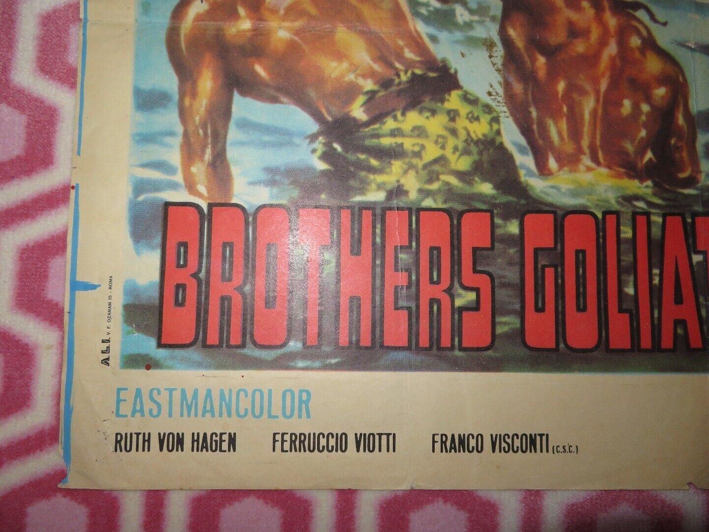 THE INVINCIBLE BROTHERS GOLIATH AND MACISTE ITALIAN (39.5"x 27") POSTER 1964 Movie posters