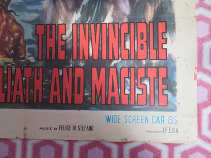 THE INVINCIBLE BROTHERS GOLIATH AND MACISTE ITALIAN (39.5"x 27") POSTER 1964 Movie posters