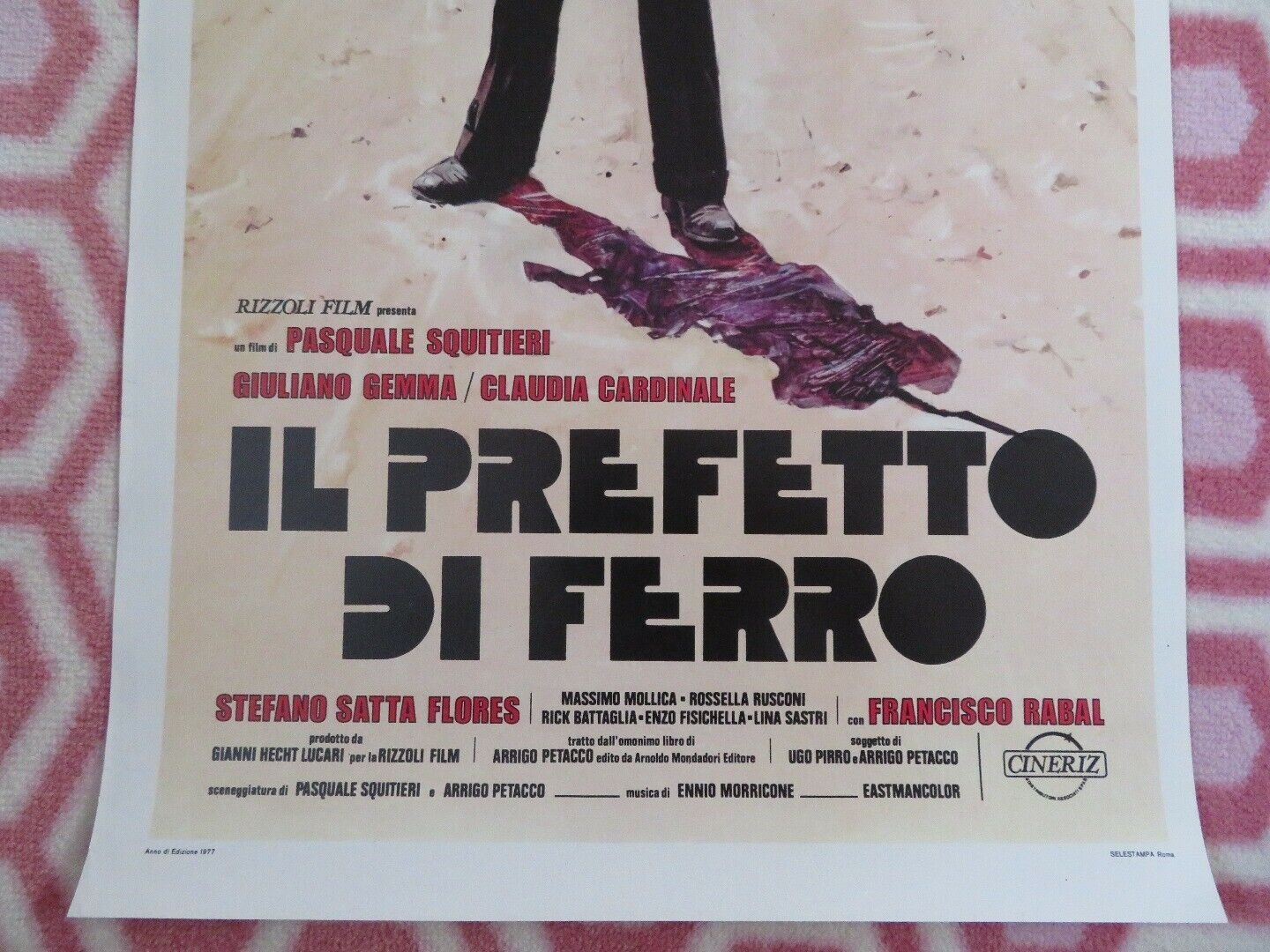 THE IRON PREFECT ITALIAN (28"x13") POSTER GIULIANO GEMMA C. CARDINALE 1977 - Rendezvous Cinema