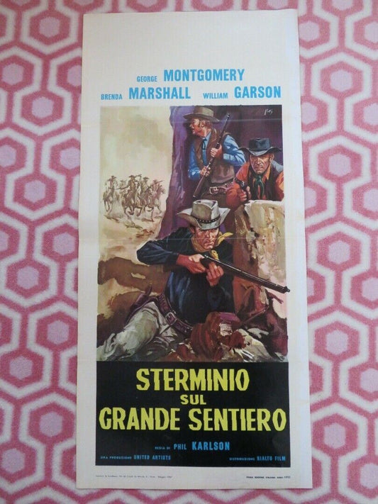 The Iroquois Trail ITALIAN LOCANDINA (27.5"x13") POSTER GEORGE MONTGOMERY 1952 - Rendezvous Cinema