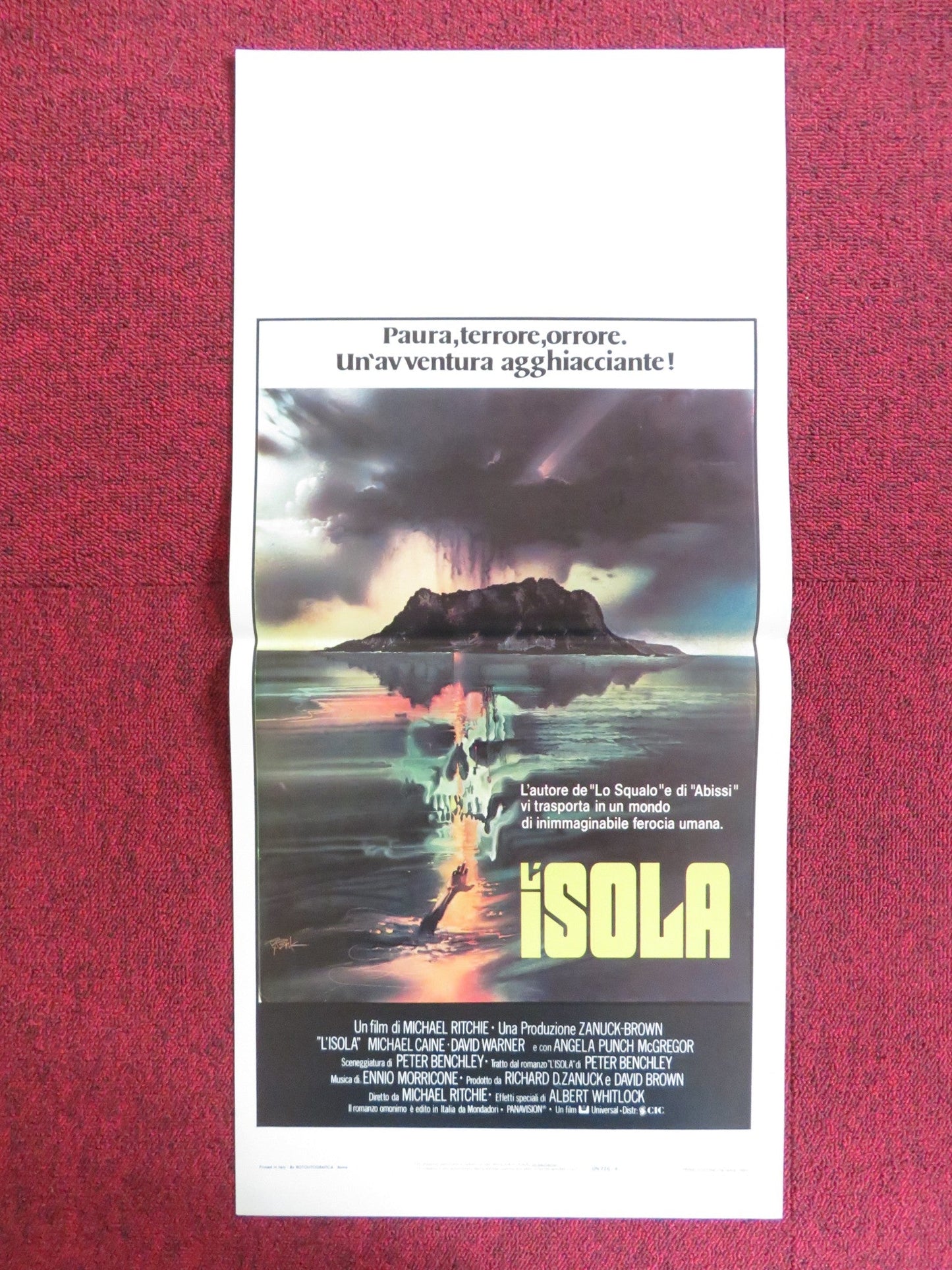 THE ISLAND ITALIAN LOCANDINA POSTER MICHAEL CAINE DAVID WARNER 1980 Rendezvous Cinema Movie posters