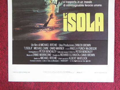 THE ISLAND ITALIAN LOCANDINA POSTER MICHAEL CAINE DAVID WARNER 1980 Rendezvous Cinema Movie posters