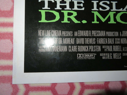 THE ISLAND OF DR.MOREAU ONE SHEET POSTER VAL KILMER MARLON BRANDO '96 Movie posters