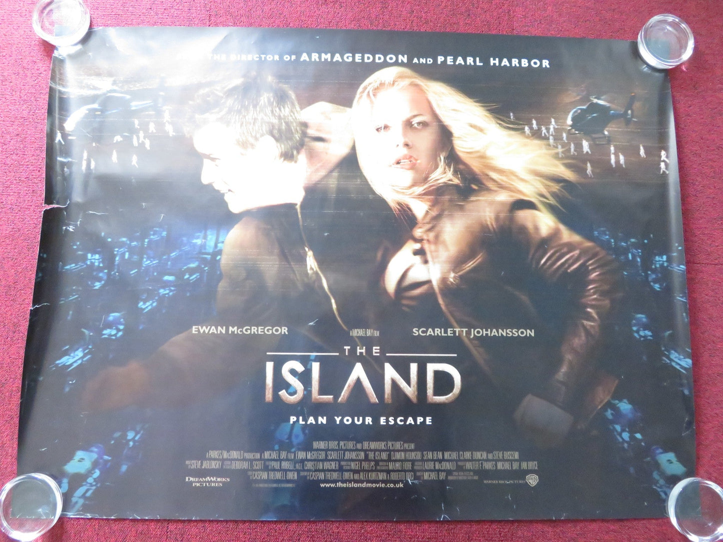 THE ISLAND UK QUAD (30"x 40") ROLLED POSTER EWAN MCGREGOR S. JOHANSSON 2005 Rendezvous Cinema Movie posters