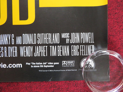 THE ITALIAN JOB UK QUAD (30"x 40") ROLLED POSTER MARK WAHLBERG C. THERON 2003 Rendezvous Cinema Movie posters