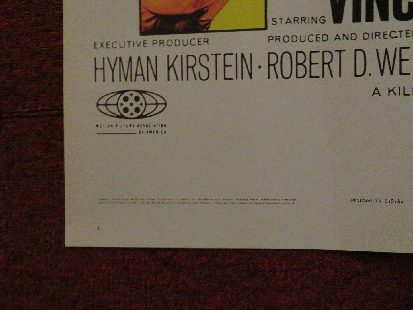 THE JACKALS FOLDED US ONE SHEET POSTER VINCENT PRICE DIANA IVARSON 1967 Movie posters