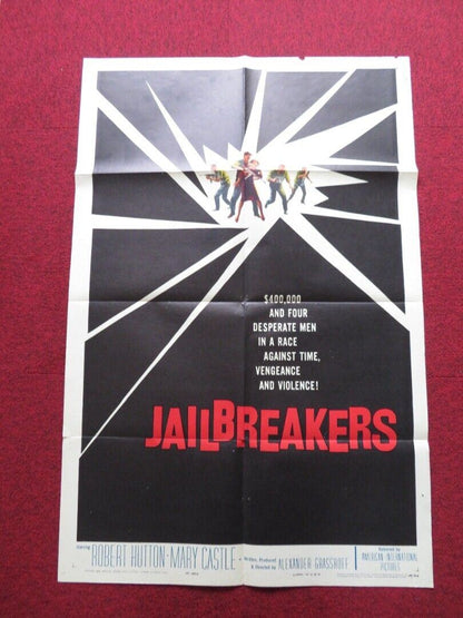 THE JAILBREAKERS FOLDED US ONE SHEET POSTER ROBERT HUTTON MARY CASTLE 1959 Movie posters