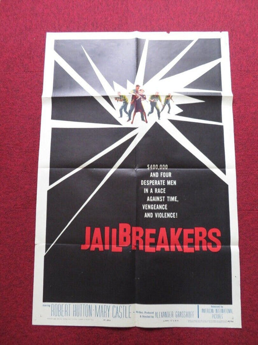 THE JAILBREAKERS FOLDED US ONE SHEET POSTER ROBERT HUTTON MARY CASTLE 1959 Movie posters