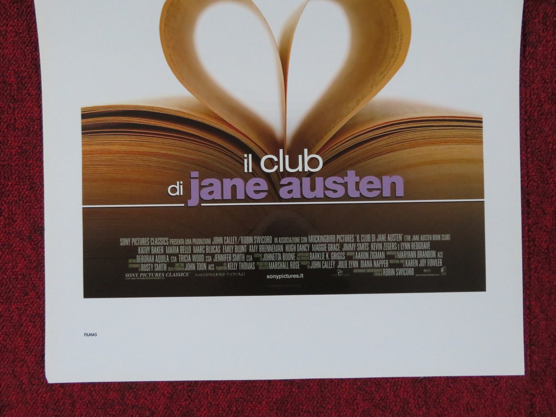 THE JANE AUSTEN BOOK CLUB ITALIAN LOCANDINA POSTER EMILY BLUNT MARIA BELLO 2007 Rendezvous Cinema Movie posters