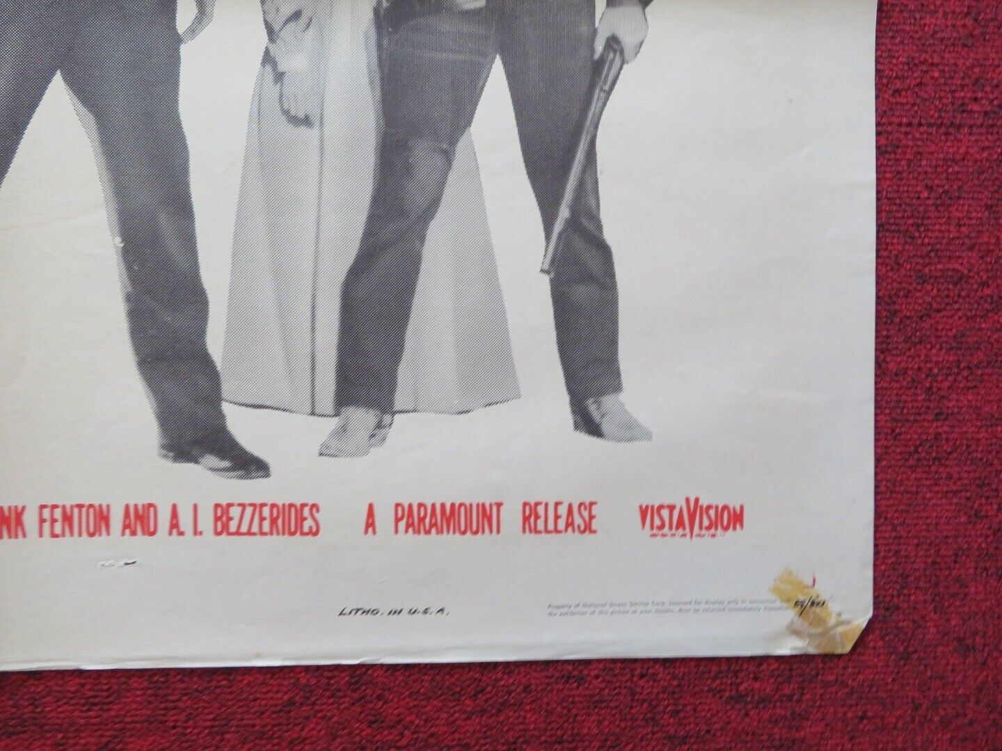 THE JAYHAWKERS FOLDED US ONE SHEET POSTER JEFF CHANDLER 1959 Movie posters